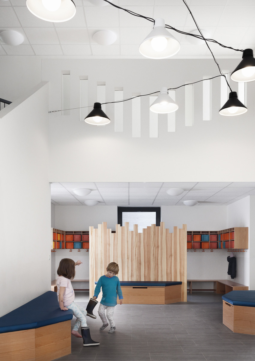 baukind | PME Kita HafenCity â Garderobe baukind â PME Daycare Centre Company Kids HafenCity Hamburg â Wardrobe